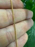 10k Yellow Gold Solid Franco Wheat Rope Chain 1mm Necklace 16"