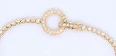 14kt Yellow gold 1ctw diamond bracelet with flip over circle clasp