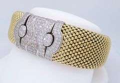 Unique Mesh Bracelet with Diamond Clasp