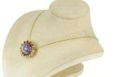 14K Yellow Gold 67.00 Ctw Star Ruby Rose Cut Diamond Halo Pendant/Pin