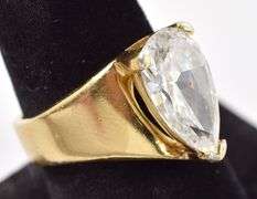 Sterling Silver Vermeil CZ ring