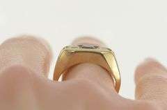 14K Yellow Gold 1.15 Ctw Natural Sapphire Diamond Statement Ring