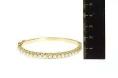14K Yellow Gold Victorian Graduated Natural Opal Bangle Bracelet