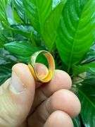 14k Yellow Solid Gold 6mm Domed Plain Men's Women's Wedding Band Size 9