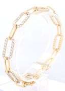 14kt Yellow gold diamond link bracelet