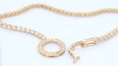 14kt Yellow gold 1ctw diamond bracelet with flip over circle clasp