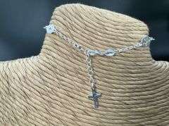 925 Padre Nostro The Lord's Prayer Catholic Cross Bracelet Jewelry