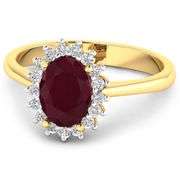 14KT Yellow Gold 2.30ct Ruby and Diamond Ring