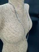 10k White Gold Solid Figaro Link Chain 3.3mm Necklace 24"