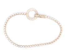 14kt Yellow gold 1ctw diamond bracelet with flip over circle clasp
