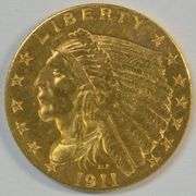 Nice and lustrous 1911 US $2.50 Indian Gold Piece