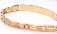 Vintage 2 tone gold ID bracelet