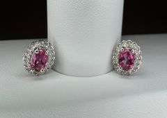 Sparkling Mind Blowing 1.75 Cttw Natural VVs1 Brilliant Pink Topaz Earrings