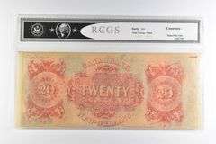 RCGS Gem CU 65 PQ $20 1850s New Orleans, LA Canal Bank Note