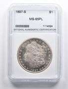 MS65 PL 1897-S Morgan Silver Dollar NNC