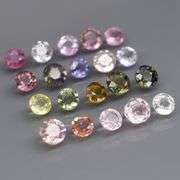 Glittering UNHEATED 20 piece 3.94ct fancy color Sapphire set