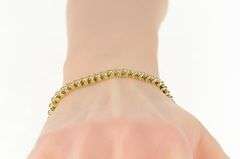 14K Yellow Gold 1.50 Ctw Classic Wavy Link Diamond Tennis Bracelet