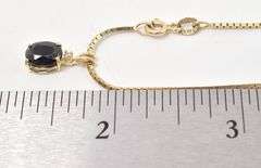 Mesmerizing 14K Yellow Gold Blue Sapphire and Diamond Pendant Necklace