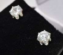 Sterling Silver CZ Gemstone Stud Earrings