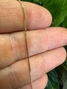 10k Yellow Gold Solid Box Chain 0.7mm Necklace 050 Gauge 16"