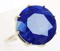 Stellar Sterling Ring with Huge Lapis Lazuli, 7.5