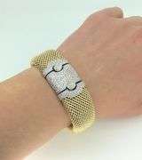 Unique Mesh Bracelet with Diamond Clasp