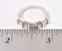 Cubic Zirconia Gemstone Ring in Sterling Silver