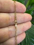 10k Yellow Gold Solid Figaro Link Chain 2.6mm Necklace 24"
