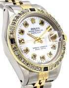 Rolex Datejust Two-Tone 6917, 26mm, Aftermarket Sapp & Diamond Dial & Sapphire Bezel, 18K & Steel