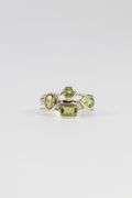 Sterling Silver Natural Peridot Gemstone Ring Size 10