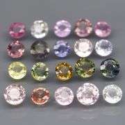 Glittering UNHEATED 20 piece 3.94ct fancy color Sapphire set