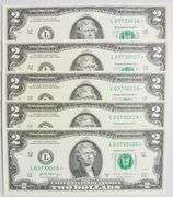 (5) Superb Crisp 2017A $2 Star Notes San Francisco-Consecutive!