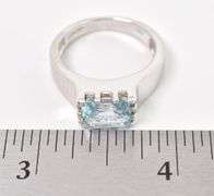 Sterling Silver Blue Gemstone Ring