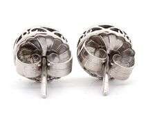 0.80ctw Round Diamond Halo Stud Earrings in 14K