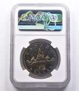 SP66 1972 Canada Silver Dollar NGC Beautifully Toned