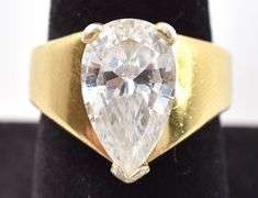 Sterling Silver Vermeil CZ ring