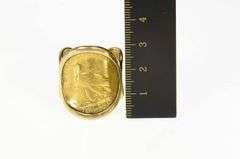 18K Yellow Gold 1926 Indian Head 2.5 Libra Coin Statement Ring