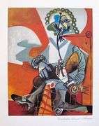 Collectible Pencil Numbered Pablo Picasso, Buckled Shoe Man