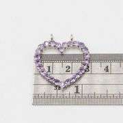 Natural 7.50 CT Pink Rose De France Amethyst Heart Pendant