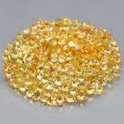 Charming 4.58ct golden yellow round cut Sapphire set