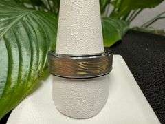 Men's Tungsten Carbide Gold Color Design Wedding Band Comfort Fit Ring Size 12