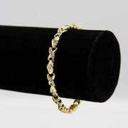 Dazzling 14 Kt 14.8 Grams Yellow Gold Plated Tennis Bracelet