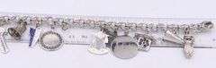 Vintage American 925 sterling silver charm bracelet