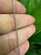 10k White Gold Solid Franco Wheat Rope Chain 1mm Necklace 24"