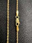 10k Yellow Gold Solid Diamond-Cut Rope Link Chain 1.5mm Necklace 18"