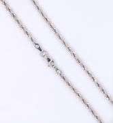 14kt White gold rope chain necklace
