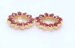 14kt Yellow gold ruby circle jackets