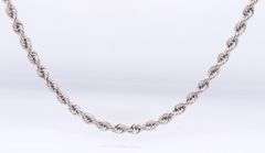 14kt White gold rope chain necklace