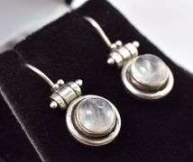 Sterling Silver Moonstone Dangle Earrings
