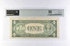 PMG 25 VF $1 1935F Silver Certificate Fr#1615 Gutter Fold Error
